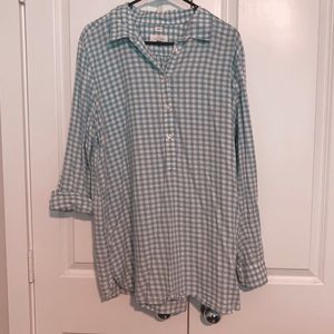 The Loft Softened Blue & White Tunic